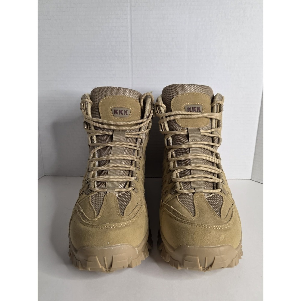 KKK Mens Tactical Combat Boot 11US 45EU Beige Zipper Lace Up Rugged Outdoor NEW